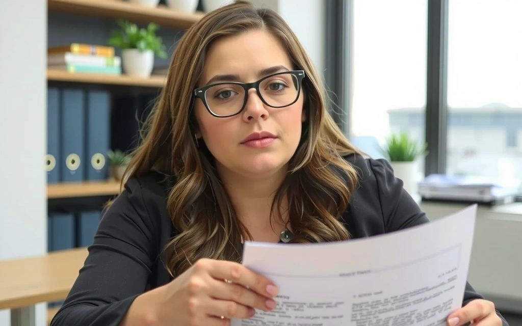 Términos y Condiciones - Mujer leyendo un documento legal